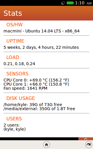 Stats, for Firefox OS - screenshot.